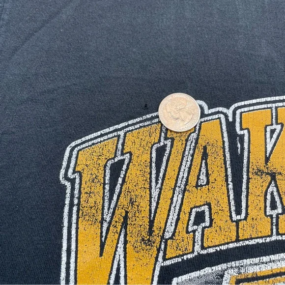 VTG 90s Wake Forest Demon Deacons RARE Single Stitch Men’s Black t-shirt size L
